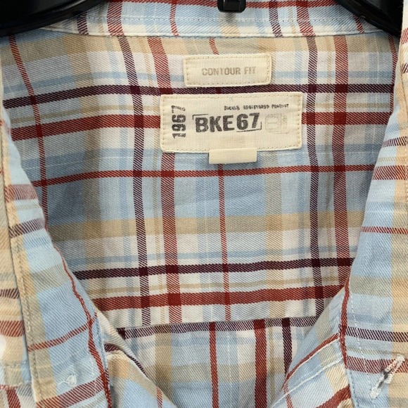 Buckle BKE 67 Plaid Contour Fit Button Up Long Sleeve Shirt Casual Soft Mens‎ XL - Picture 4 of 6